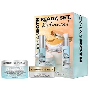 Peter Thomas Roth Ready, Set, Radiance! 3 pc Kit GOLD PATCHES, Cloud Cream/Serum